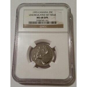 Canada 1995 25 Cents Caribou MS68 DPL NGC